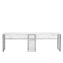 Hanah Home Mesa de Estudio L196 Roble Tablero Partículas Melamina 240x74x60 cm